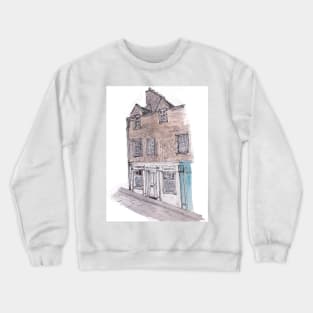 Edinburgh Building Scotland Watercolor Illustration Crewneck Sweatshirt